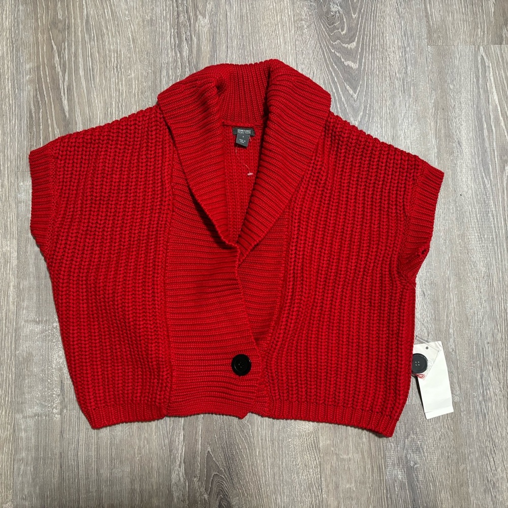 KENNETH COLE REACTION Red Women SWEATER/VEST SIZE SMALL NWT